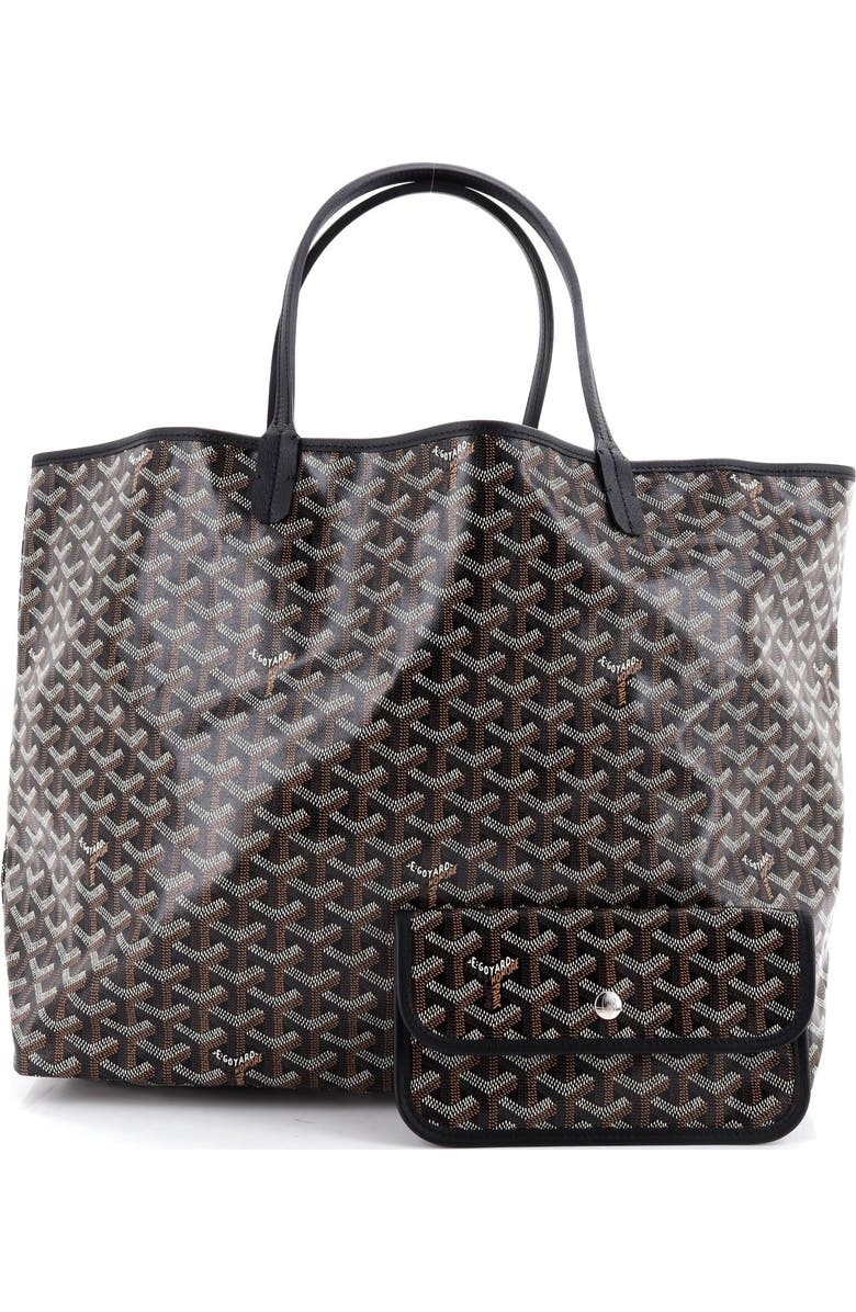 Pre-Owned Goyard Saint Louis Tote Coated Canvas GM, Alternate, color, Black