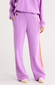 Aviator Nation 5-Stripe Wide Leg Sweatpants