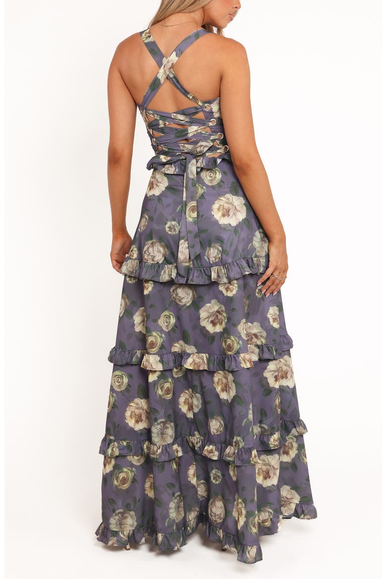 Lillee Floral Tiered Maxi Dress, Alternate, color, LAVENDER FLORAL