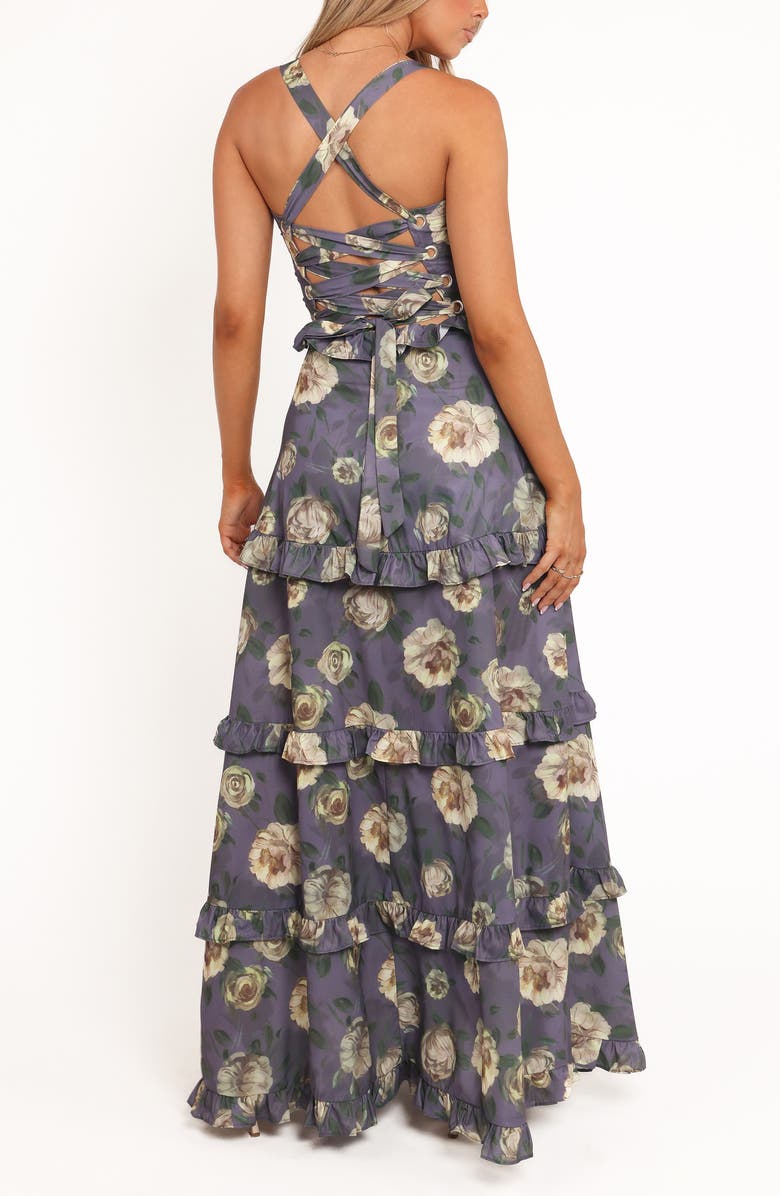 Petal & Pup Lillee Floral Tiered Maxi Dress, Alternate, color, Lavender Floral