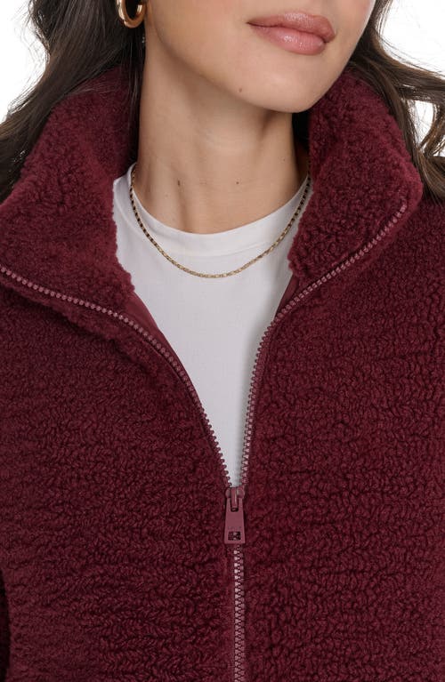 Levi's® Zip Front Teddy Jacket In Burgundy