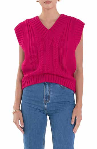 Cable Stitch Sweater Vest
