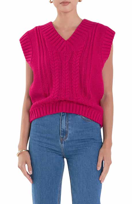 Cable Stitch Sweater Vest