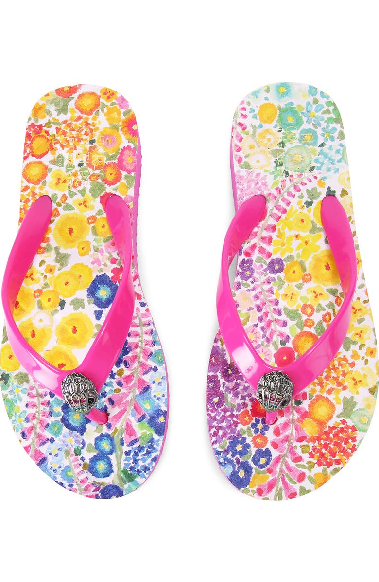 Kurt Geiger London Floral Couture Kensington Platform Flip Flop, Main, color,
