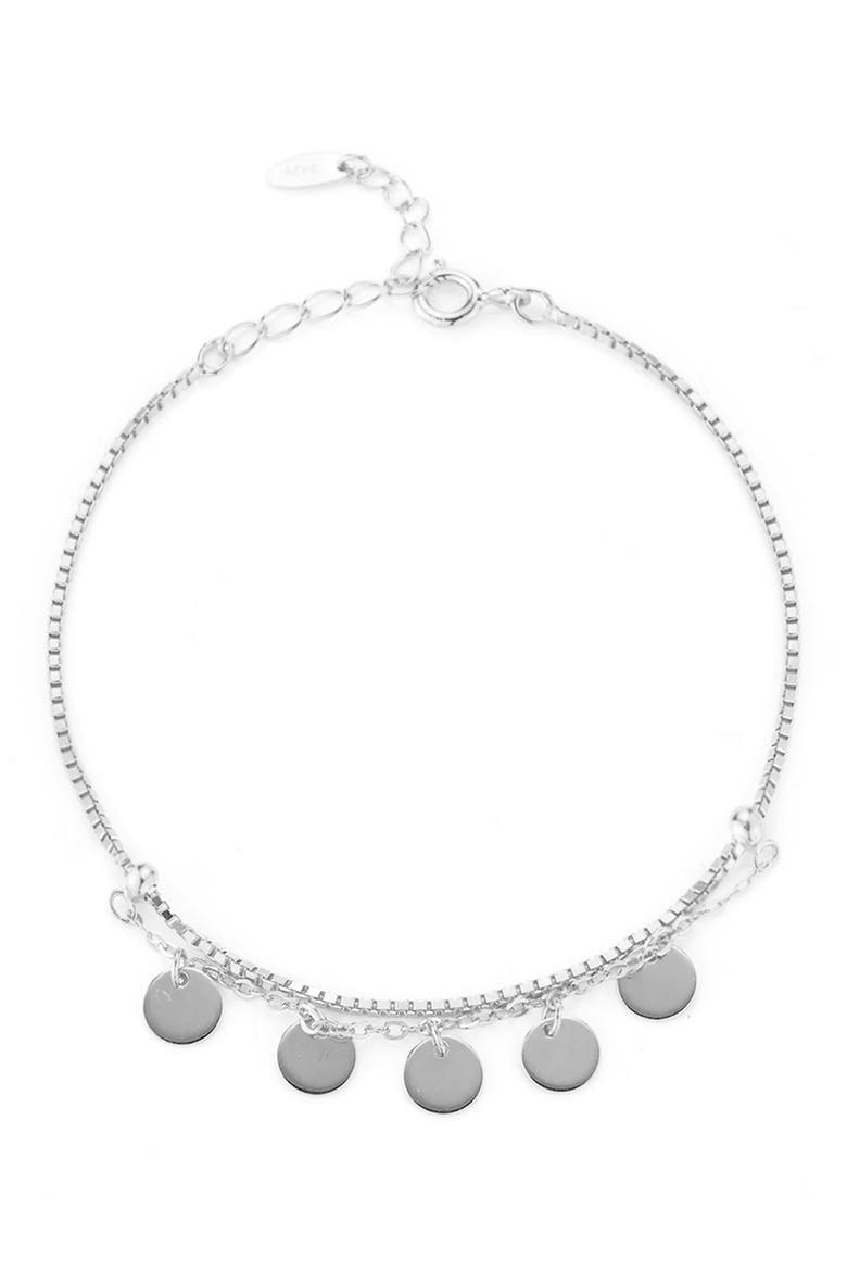 Disc Shaker Charm Bracelet, Alternate, color, SILVER