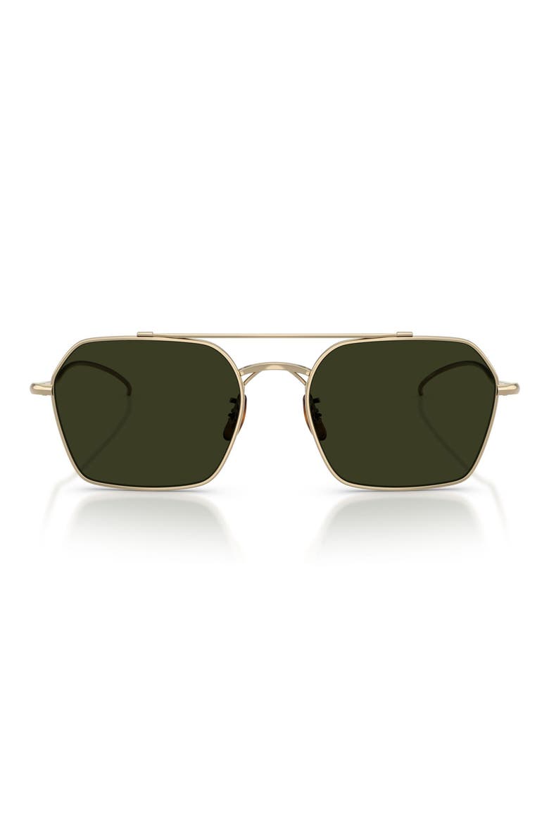 TK-15 53mm Polarized Geometric Sunglasses, Main, color, GOLD / POLAR