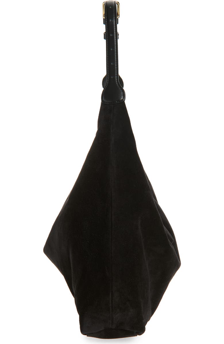 LIFFNER Pillow Suede Hobo, Alternate, color, Black