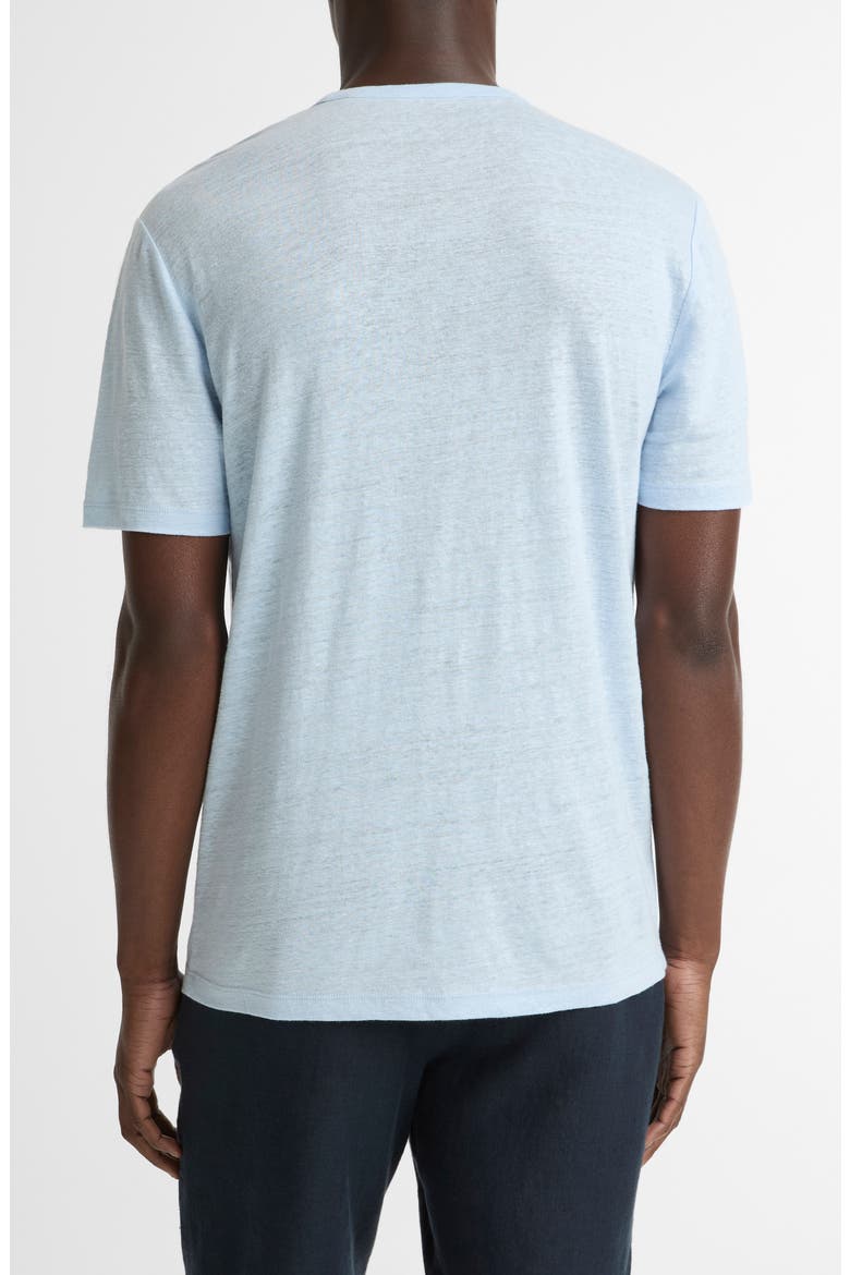 Slub Linen Crewneck T-Shirt, Alternate, color, RAINWATER