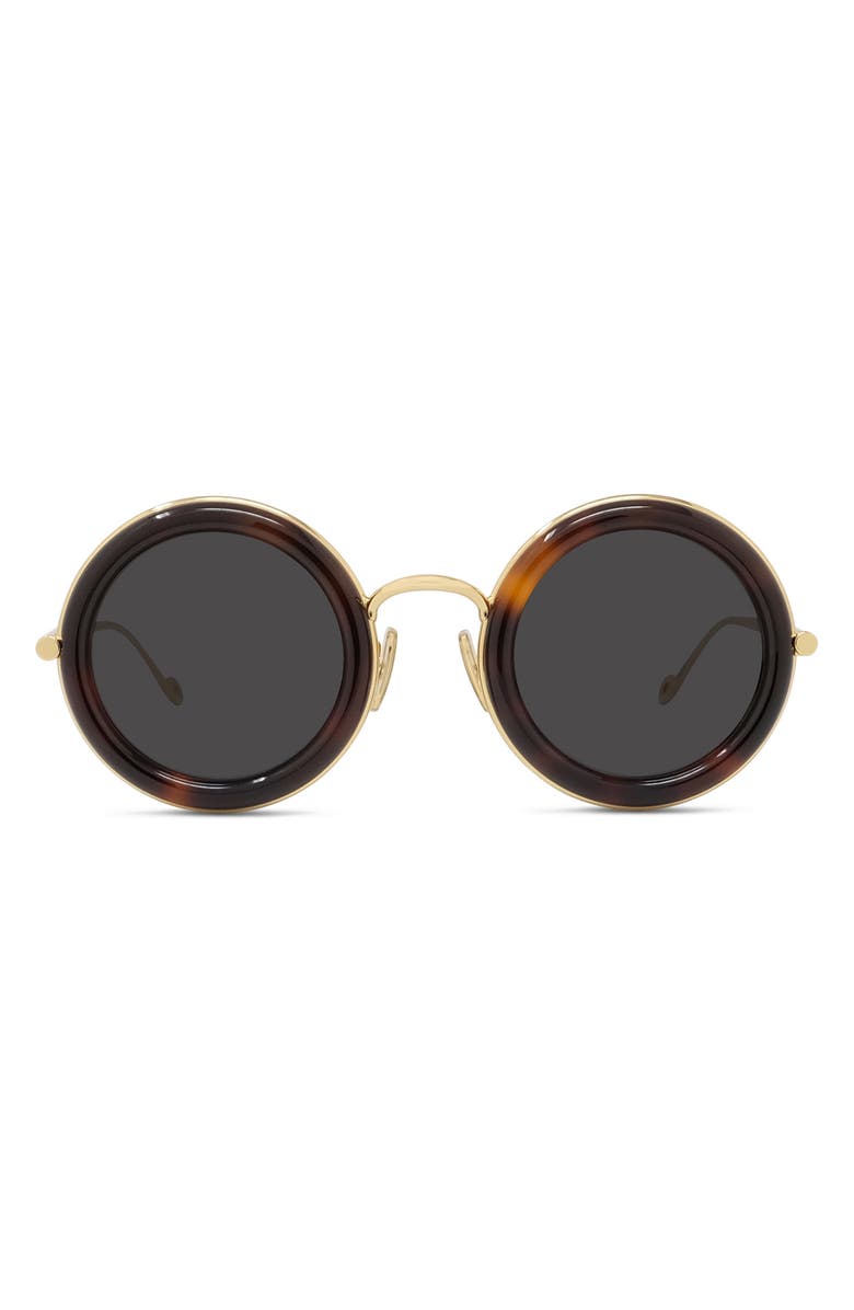 Loewe 45mm Small Round Sunglasses, Main, color, Dark Havana / Smoke