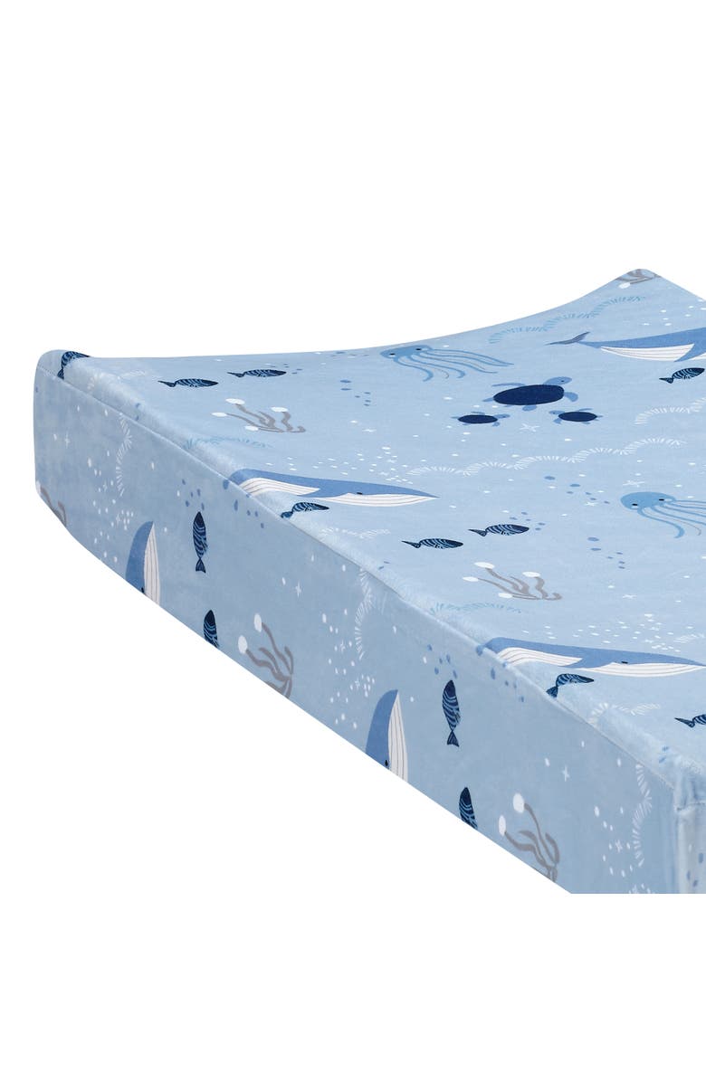 Lambs & Ivy Bubbles and Squirt Soft Changing Pad Cover, Alternate, color, Blue