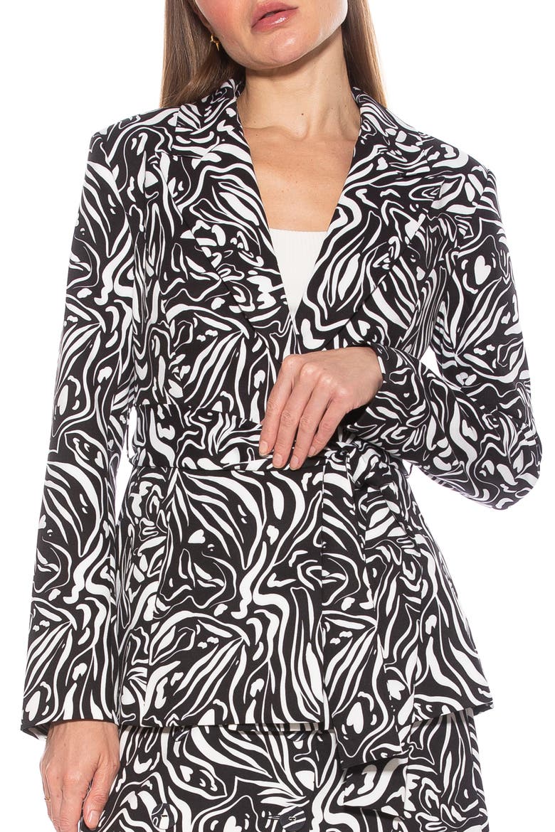 Olya Jacket Blazer, Main, color, ZEBRA