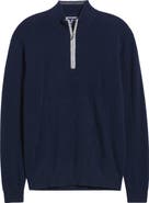 johnnie-O Niccolo Cashmere Quarter Zip Sweater