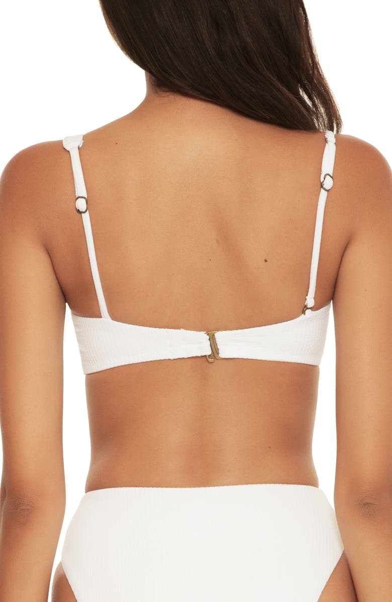 Becca Pucker Up Asymmetric One-Shoulder Bikini Top, Alternate, color, 