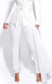 Miss Circle Vaylaa Skinny Fit Crepe Trousers