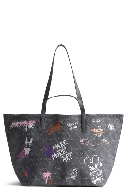 Zadig & Voltaire Z Extra Large Monogram Shopper Tote In Multi