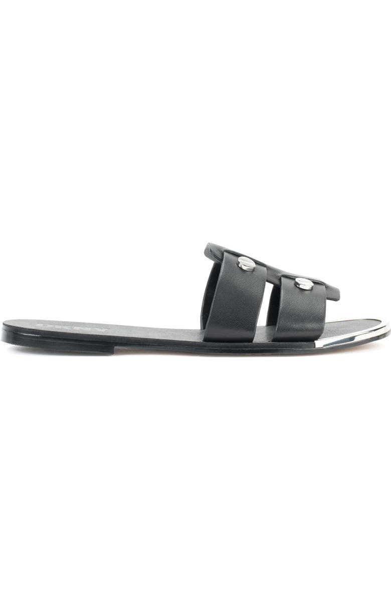 DKNY Glynn Studded Slide Sandal, Alternate, color, Black