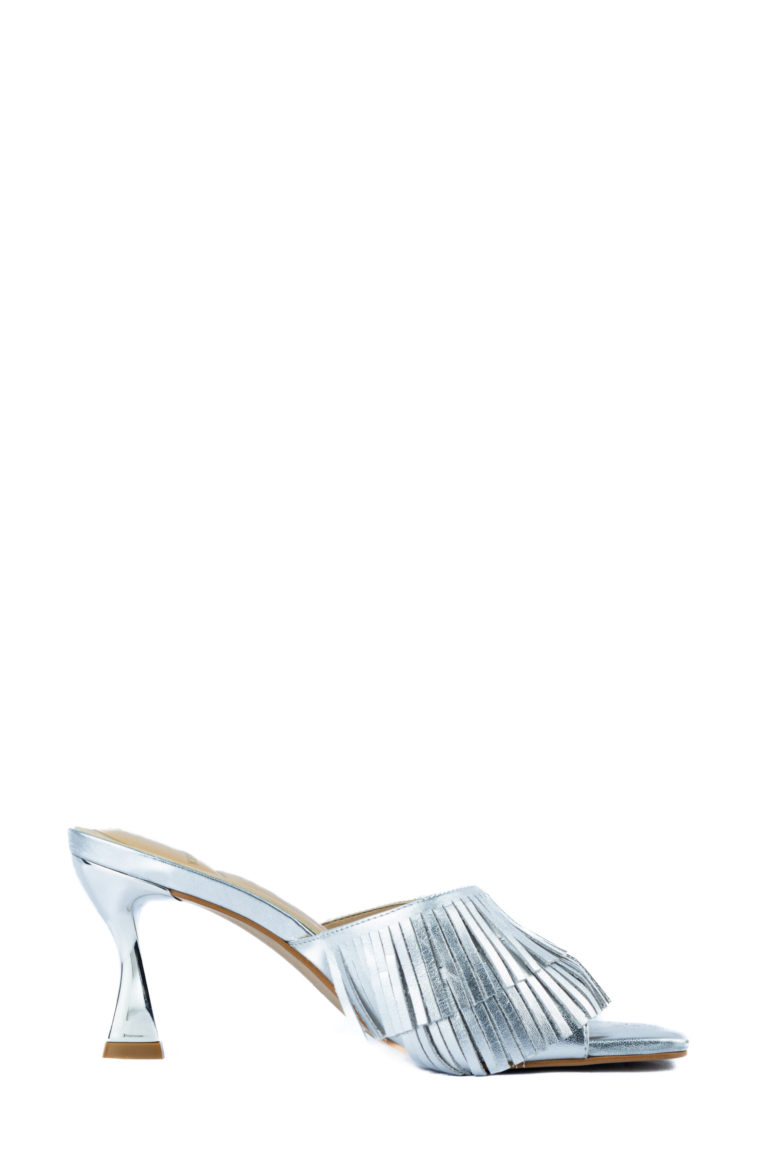 Kenneth Cole Darby Slide Sandal, Alternate, color, Silver Leather