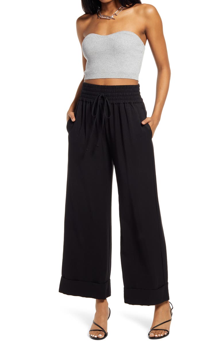 Open Edit Wide Leg Pants, Alternate, color, 