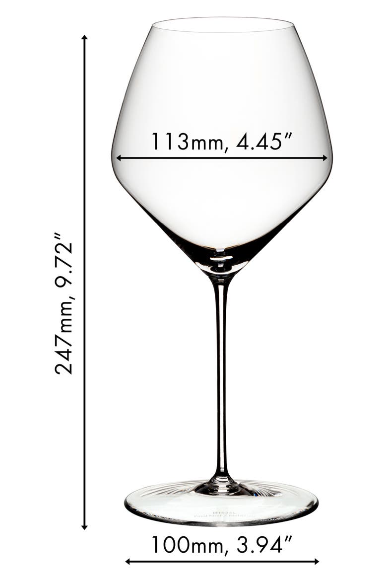 Veloce Old World Pinot Noir Wine Glass, Set of 2, Alternate, color, CLEAR