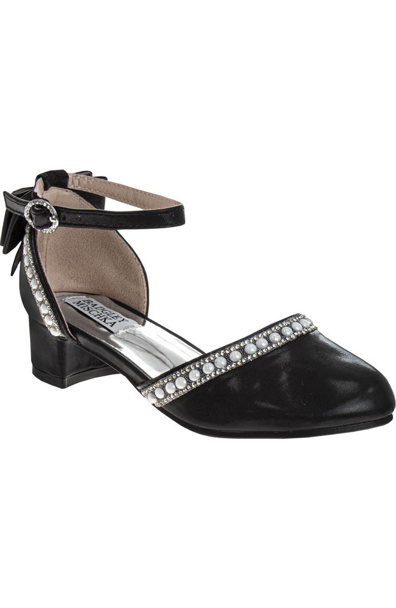 BADGLEY MISCHKA Low Heeled Dress Shoes Girls' Elegant Stylish Formal Wear, Main, color, Black