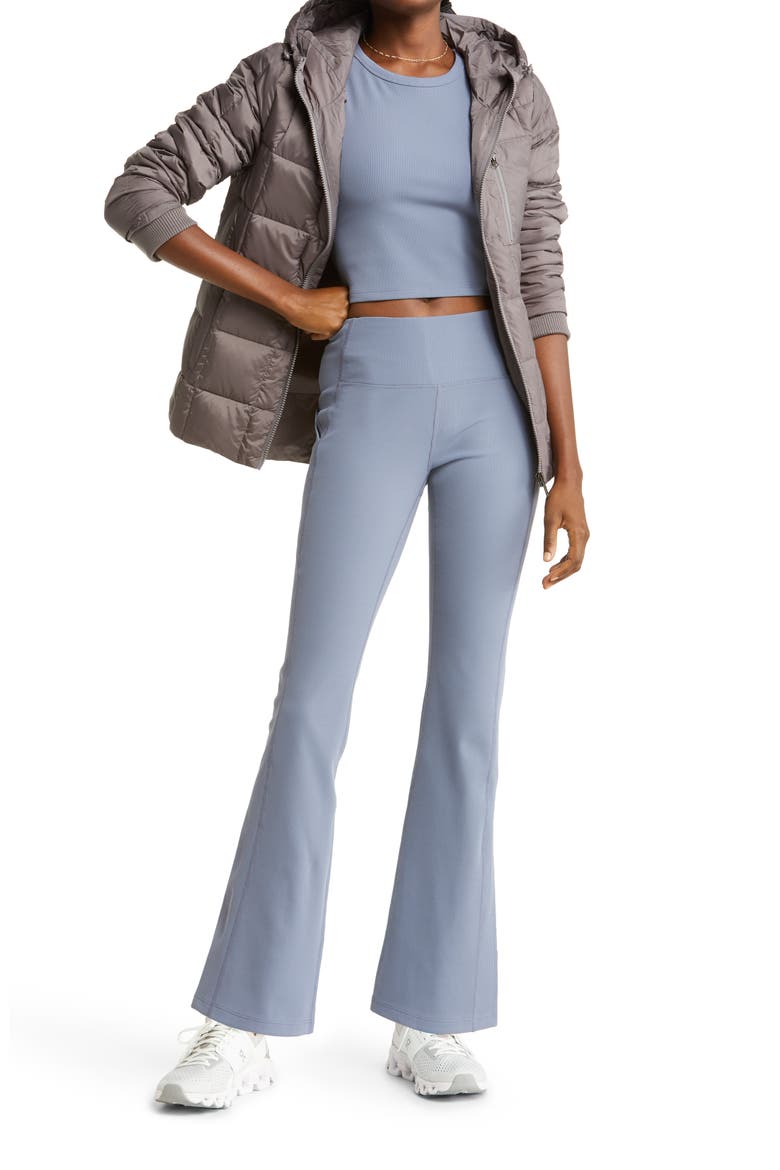Live-In Rib Pocket Flare Pants, Alternate, color, GREY FOLKSTONE