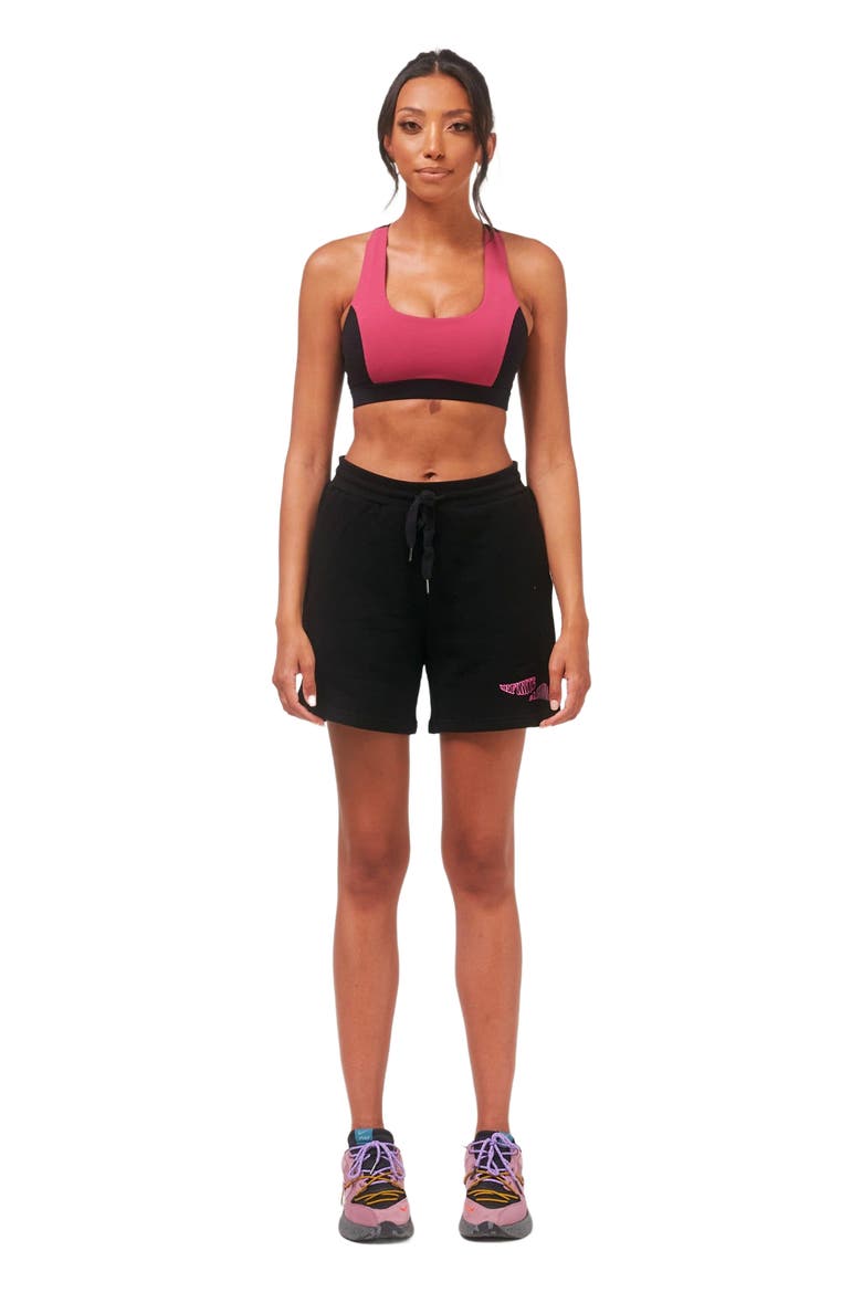 Infinite Passions Sweatshorts, Alternate, color, Metropolis Black/Fuschia