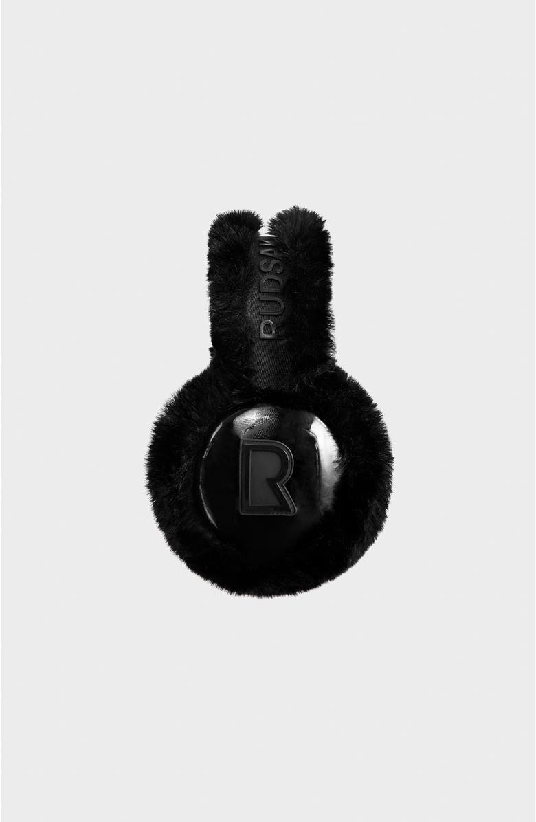 Rudsak Valencia Faux Fur Earmuffs, Alternate, color, Black