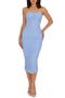 Heather Center Ruched Strapless Body-Con Dress