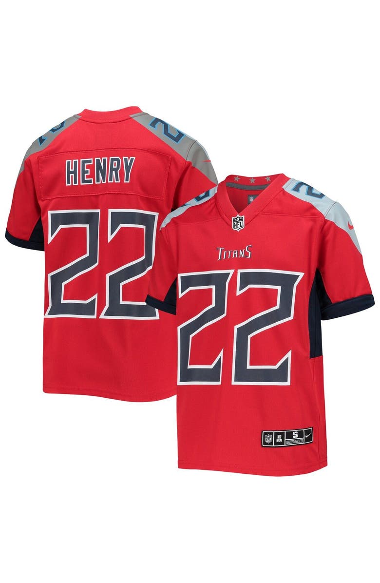 Nike Youth Nike Derrick Henry Red Tennessee Titans Inverted Team Game Jersey, Main, color, 