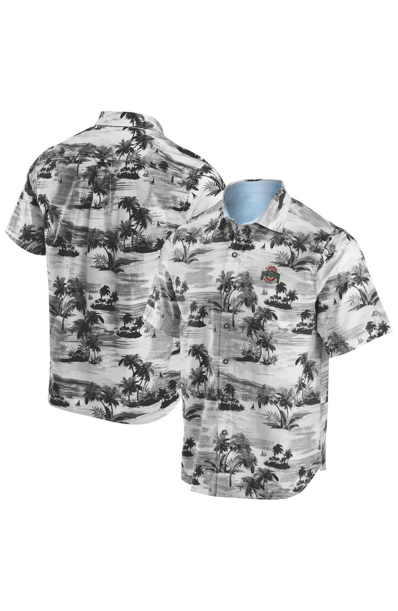 Tommy Bahama Men's Tommy Bahama  Black Ohio State Buckeyes Tropical Horizons Button-Up Shirt, Main, color, 
