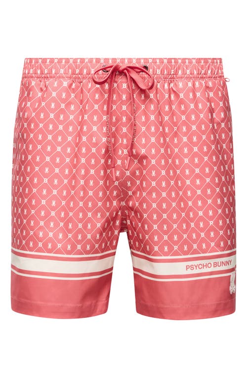 Psycho Bunny Hunter Bunny Print Swim Trunks