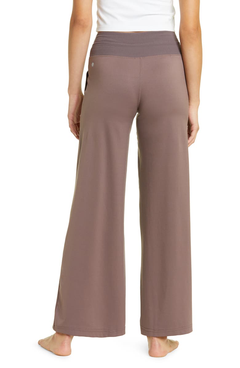 Zella OSR Renew High Waist Wide Leg Pants, Alternate, color, Grey Sparrow