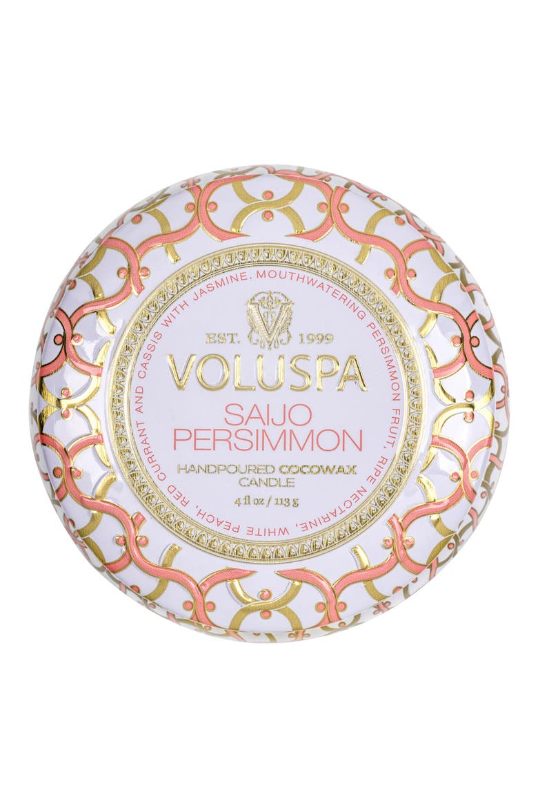 Saijo Persimmon Mini Tin Candle, Alternate, color, SAIJO