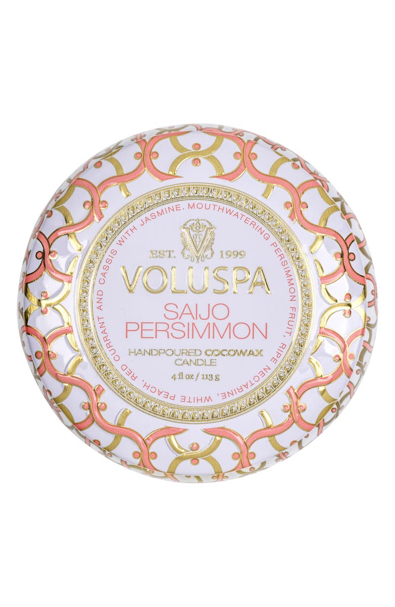 Voluspa Saijo Persimmon Mini Tin Candle, Alternate, color, Saijo