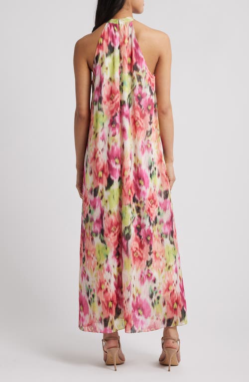 Julia Jordan Women's Printed Twisted Halter-neck Maxi Dress In Pink Multi