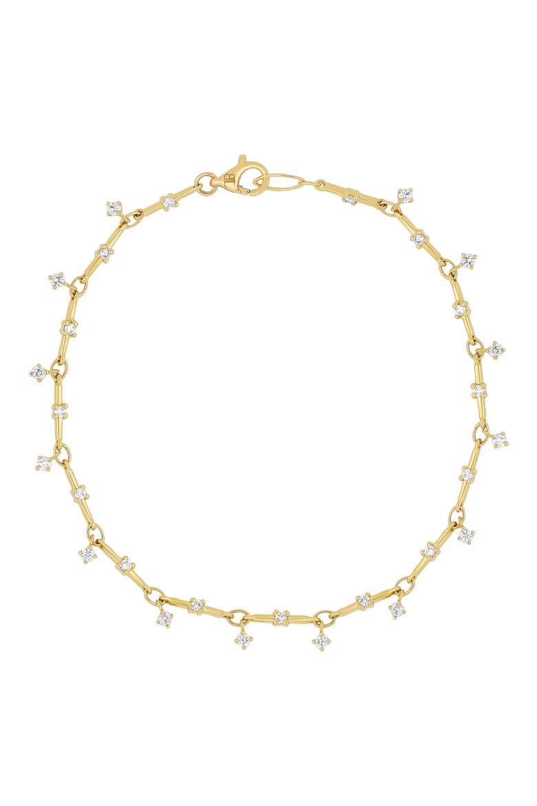 Liora Diamond Line Station Delicate Bracelet, Main, color, 18K YELLOW GOLD