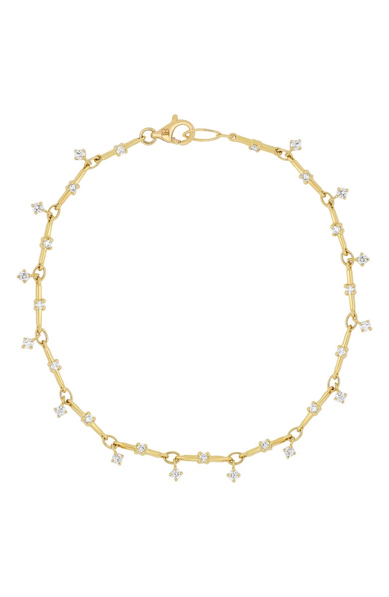 Bony Levy Liora Diamond Line Station Delicate Bracelet, Main, color, 18K Yellow Gold