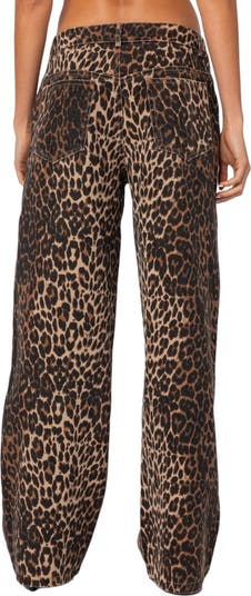 EDIKTED Print Straight Leg Jeans | Nordstrom