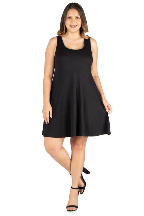 Plus Size Fit N Flare Tank Mini Dress