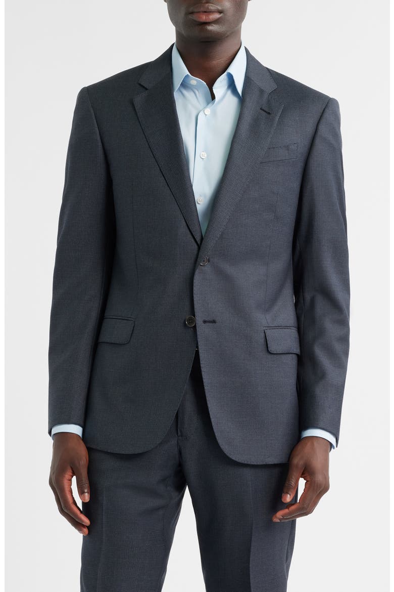 G-Line Grey Microcheck Wool Suit, Alternate, color, CHARCOAL