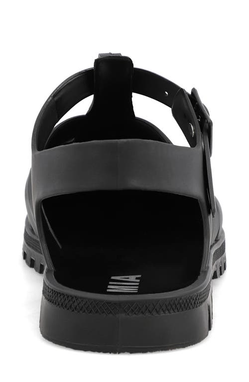 Mia Jelly Fisherman Sandal In Black