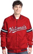 STARTER Men's Starter Red Washington Nationals Scout Full-Snap Varsity Jacket