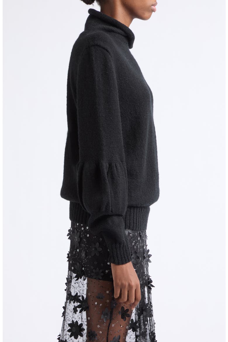 Hand Knitted Norwegian Wool Turtleneck Sweater, Alternate, color, BLACK