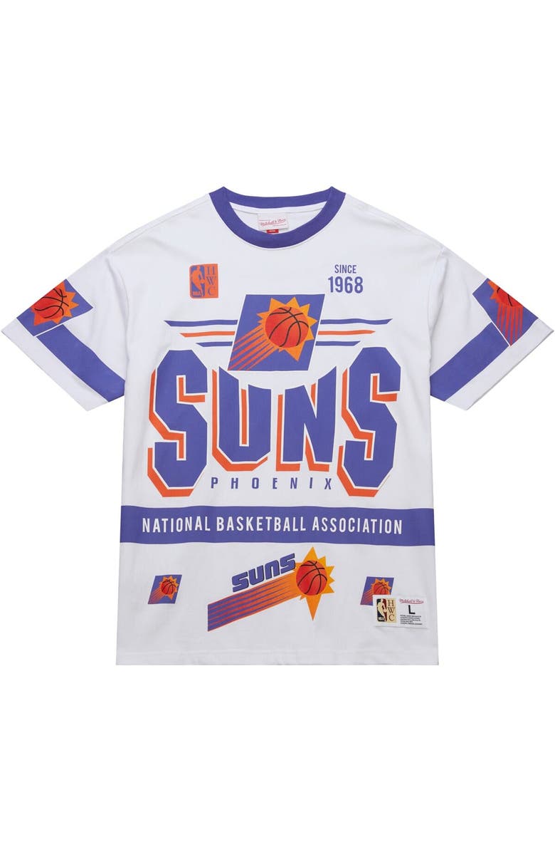 Mitchell & Ness Unisex Mitchell & Ness White Phoenix Suns Hardwood Classics Vintage Team Origins Premium T-Shirt, Alternate, color,