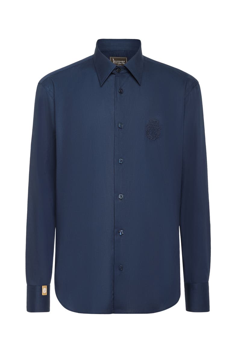 Tencel Shirt Regular Fit Men, Main, color, navy