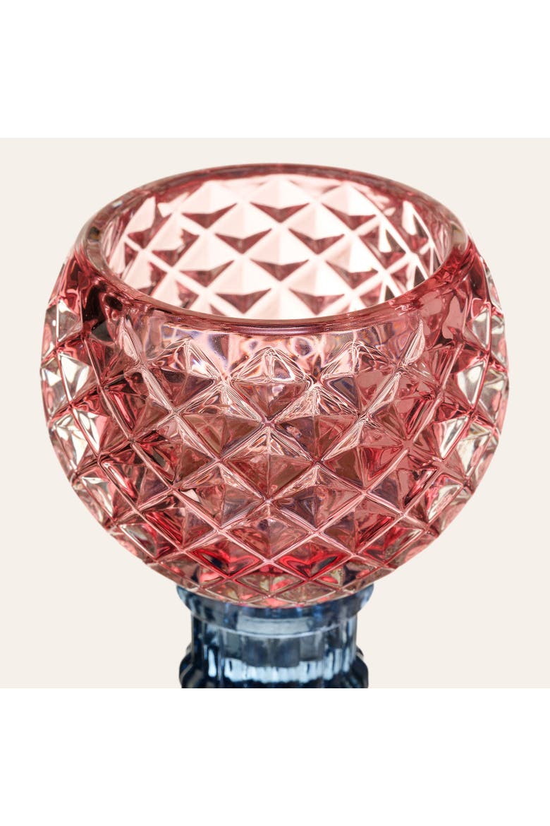 Glass Round Candle Holder and Decorative Object 3 Pcs Set, Alternate, color, Multicolor