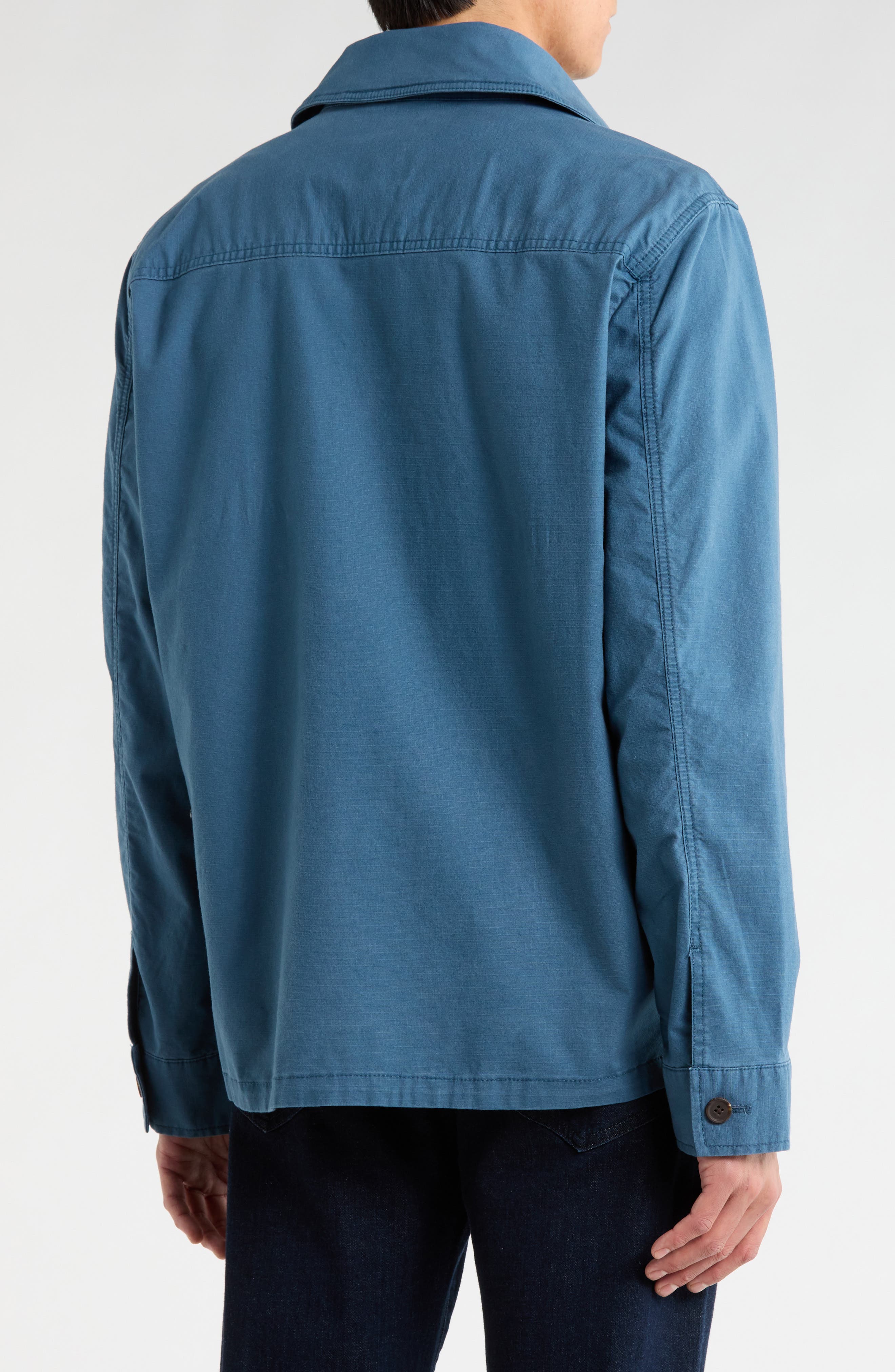 Stretch Cotton Shirt Jacket - image 2