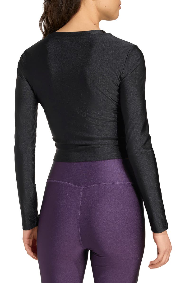 adidas AEROREADY Long Sleeve Top, Alternate, color, Black