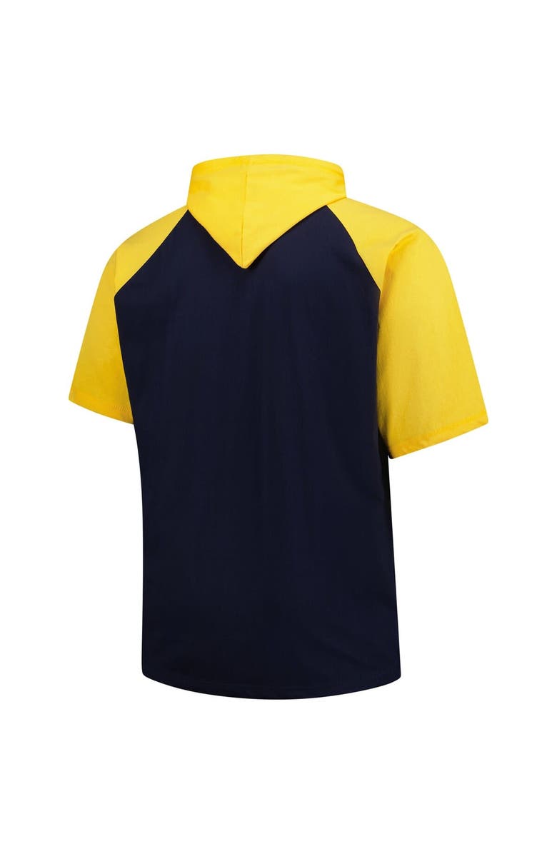 PROFILE Men's Profile Navy Milwaukee Brewers Big & Tall Short Sleeve Pullover Hoodie, Alternate, color,