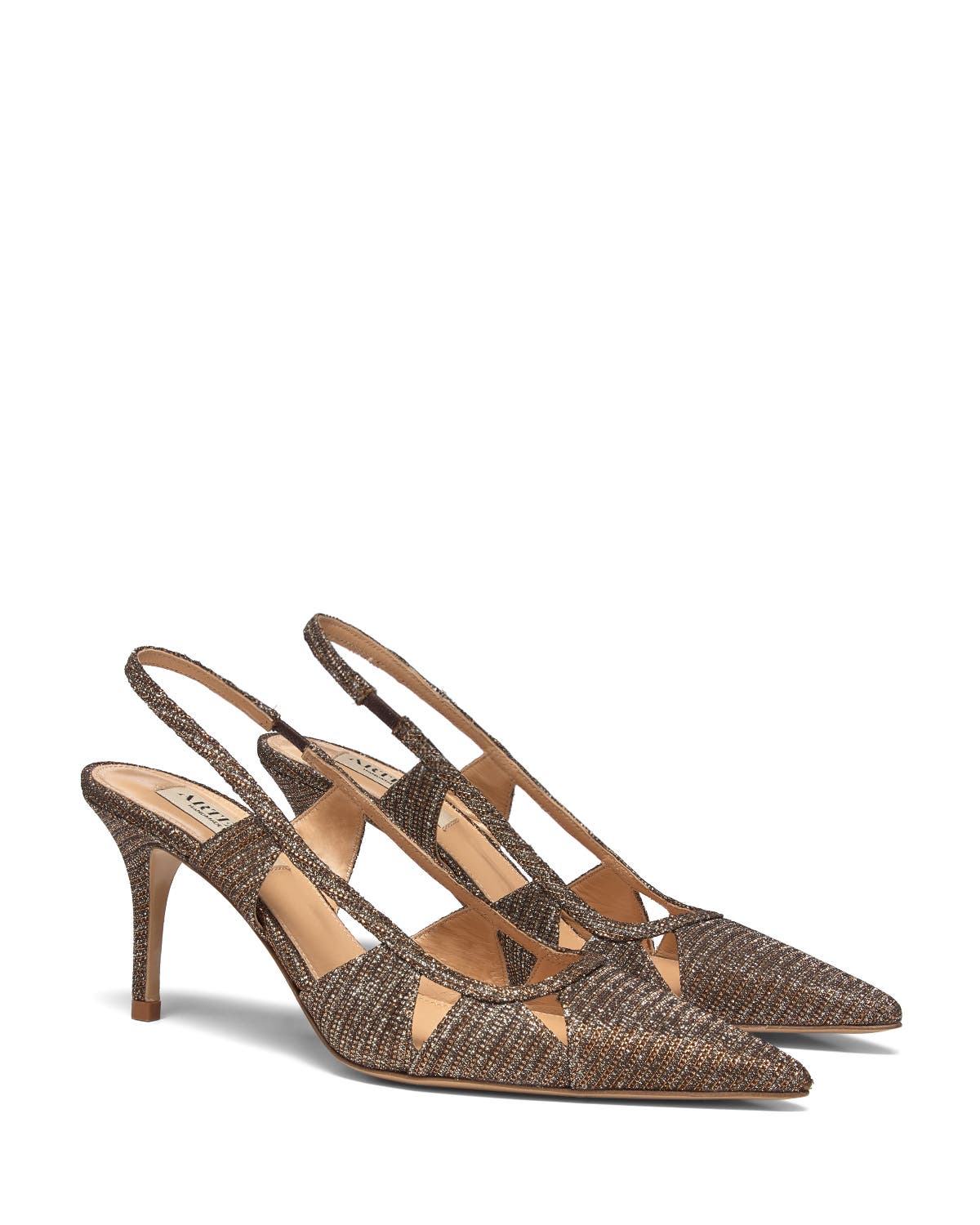 Savona 75 Slingback Pump Glitter, Alternate, color, Camel